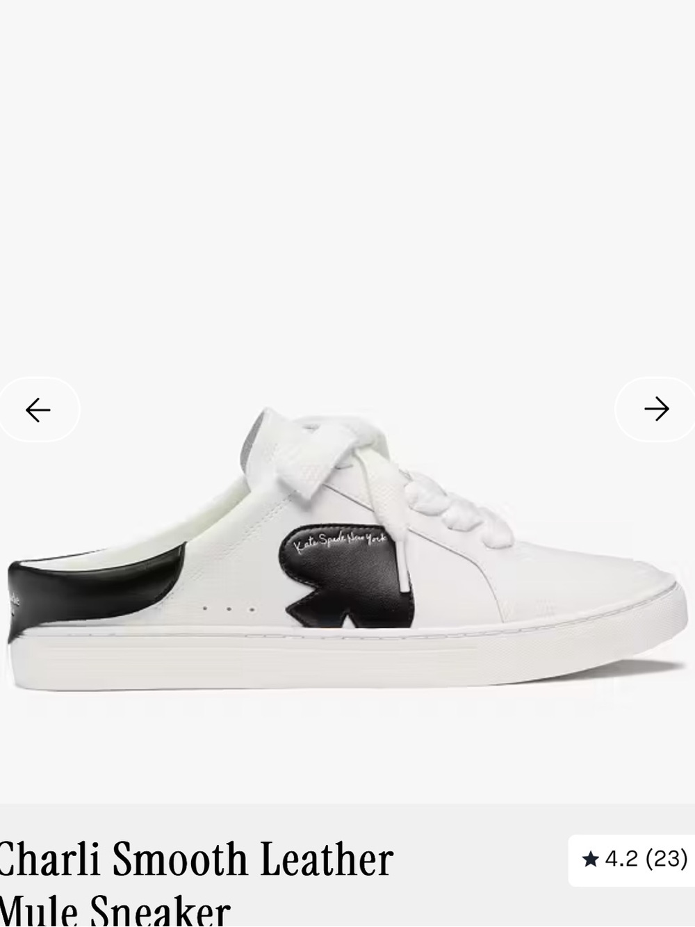kate spade Charli Leather Mule Sneaker NWT